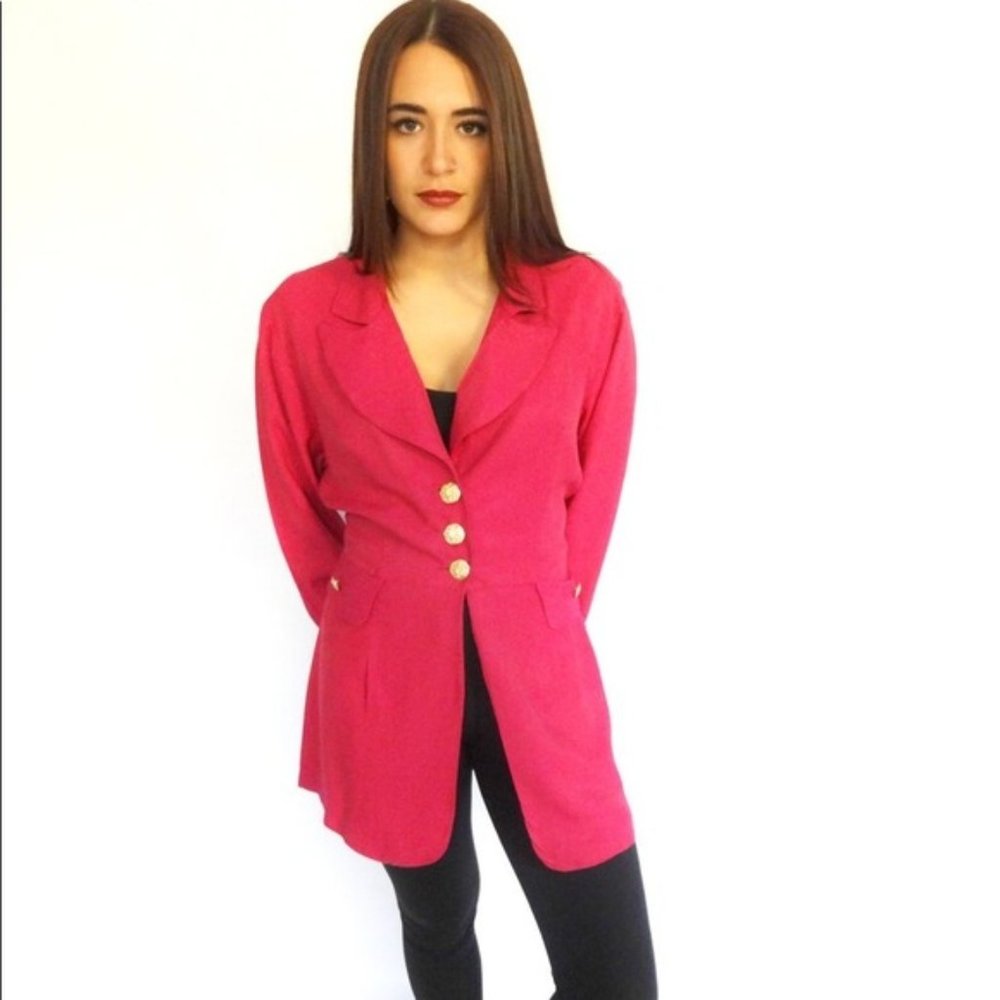 70s Vintage Bright Fuchsia Pink Flair Office Ready Adjustable Top